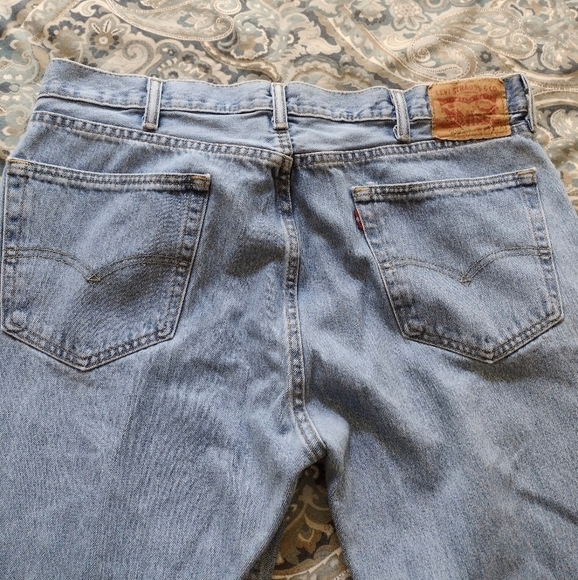 Levi's 505 Straight Leg Denim Jeans Sz 38 - Picture 6 of 11